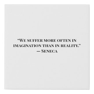 Minimalist Stoic Quote Seneca  Faux Canvas Print