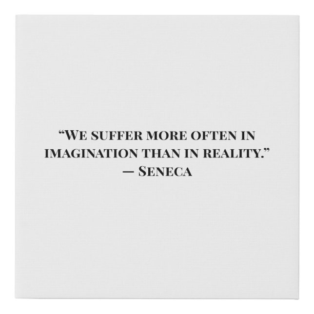Minimalist Stoic Quote Seneca  Faux Canvas Print (Front)