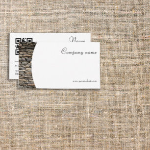 Minimalist stone photography QR Business Card