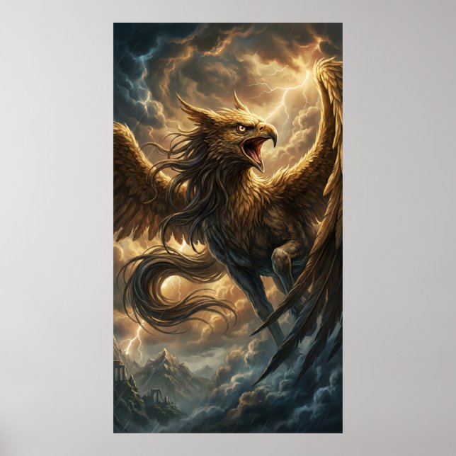 Minimalist Storm Poster – Rising Through the Storm (Front)