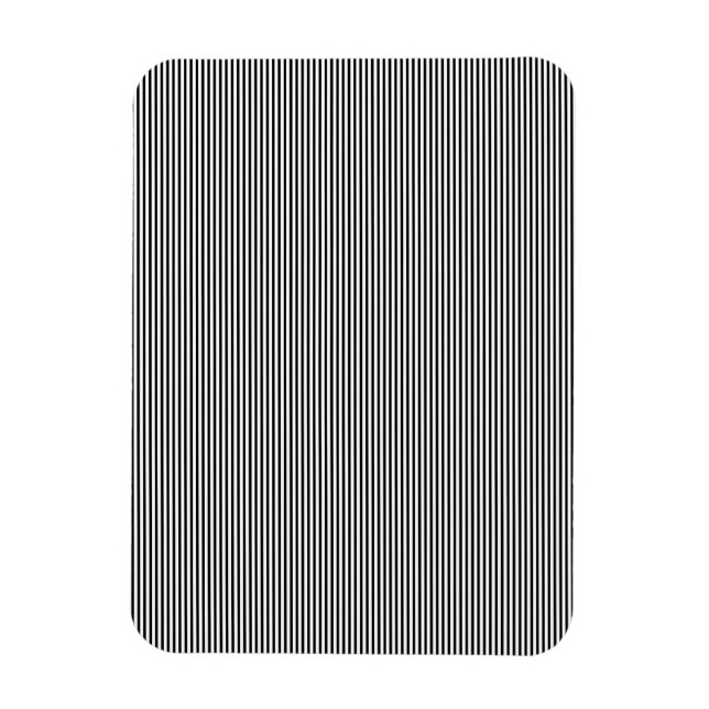 Minimalist Striped Magnet Modern Black White (Vertical)