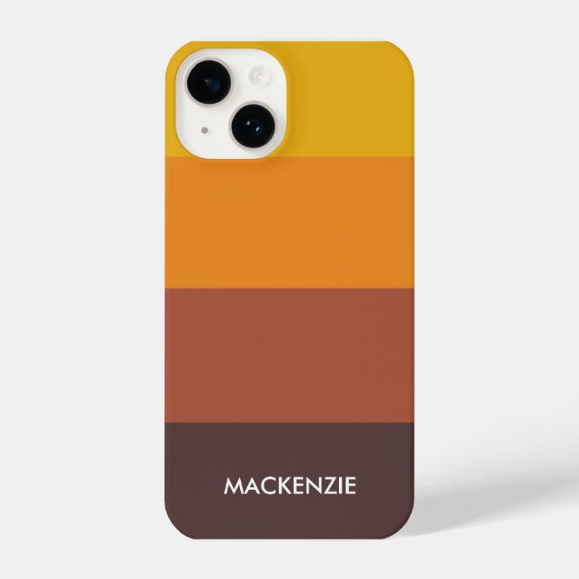 Minimalist Stripes Color Palette iPhone Case (Back)