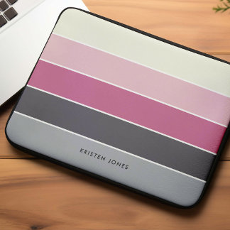 Minimalist Stripes Personalized  Laptop Sleeve