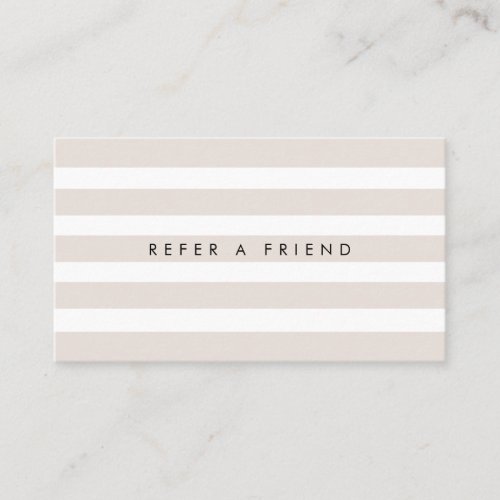 Minimalist Stripes Refer a Friend Card