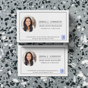 Minimalist Style   Custom Photo Business Card