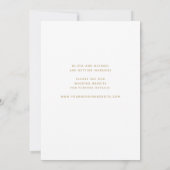 Minimalist Style Gold | One Photo Save The Date (Back)