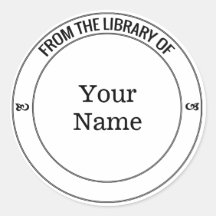 Minimalist Style Modern Bookplate for Book Lovers