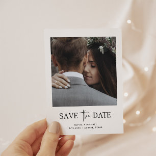 Minimalist Style   One Photo Budget Save The Date