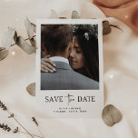 Minimalist Style | One Photo Save The Date at Zazzle
