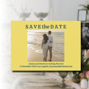 Minimalist Style   Retro Typewriter Font Photo  Save The Date