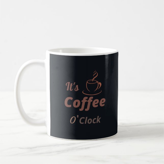 Minimalist Stylish Companion Coffee Lover Sleek Coffee Mug (Left)