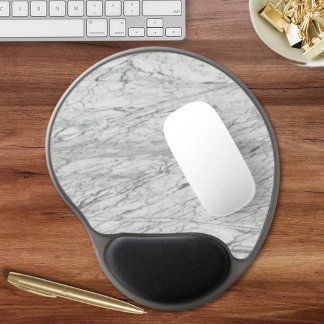 minimalist stylish modern chic grey marble gel mouse pad