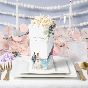 Minimalist Summer Beach Destination Wedding Favor Boxes