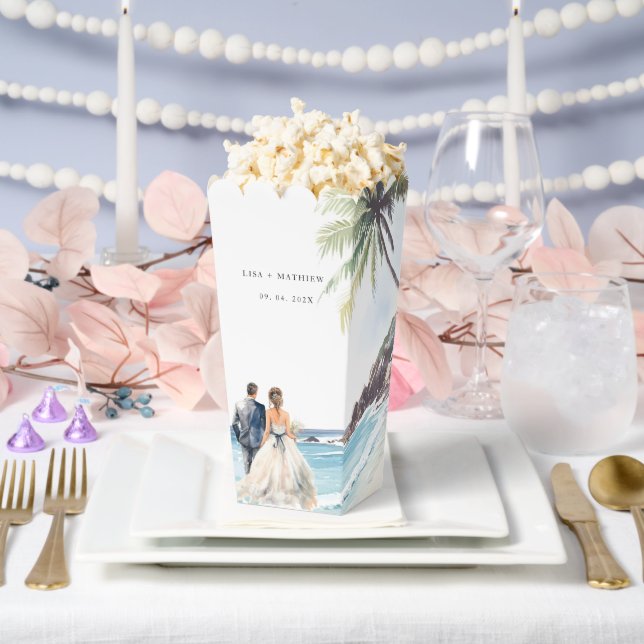 Minimalist Summer Beach Destination Wedding Favor Boxes (Wedding)