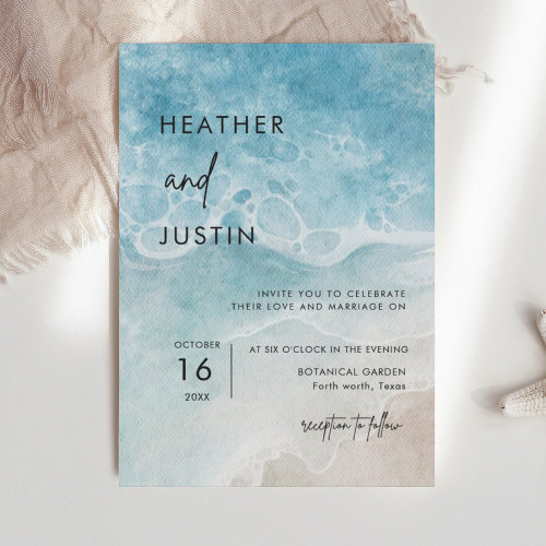 Minimalist Summer Beach Destination Wedding