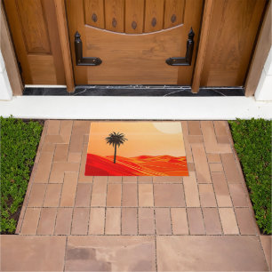 Minimalist Summer Desert Oasis Doormat