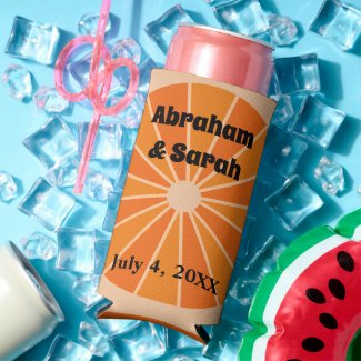 Minimalist Summer Orange Slice Wedding Favors