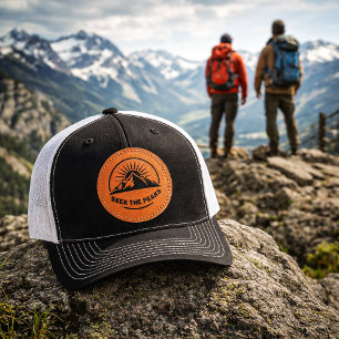 Minimalist Summit Explorer "Seek The Peaks" Leather Patch Hat