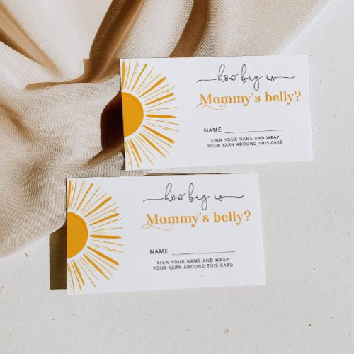 Minimalist sun how big is mommys belly enclosure card