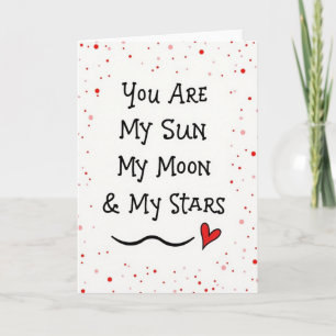 Minimalist Sun Moon Stars Dot Card