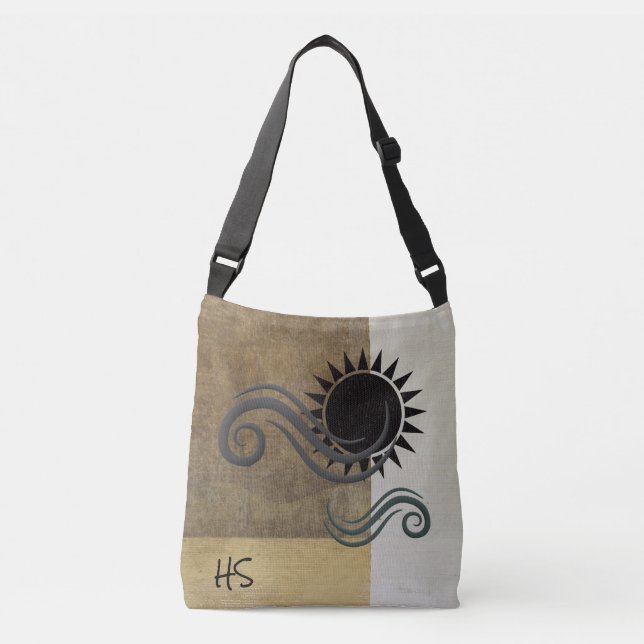 Minimalist Sun Wind Personalized Tote Bag (Front)
