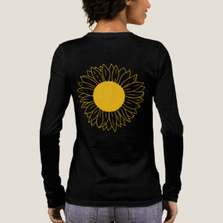 Minimalist Sunflower Botanical Art Tri-Blend Shirt