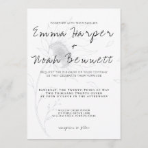 Minimalist Sunflower Wedding Invitation Template