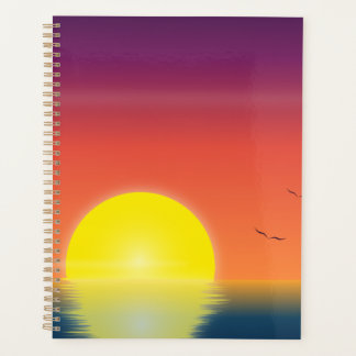 Minimalist Sunset Ocean Notebook | Golden Hour Sea