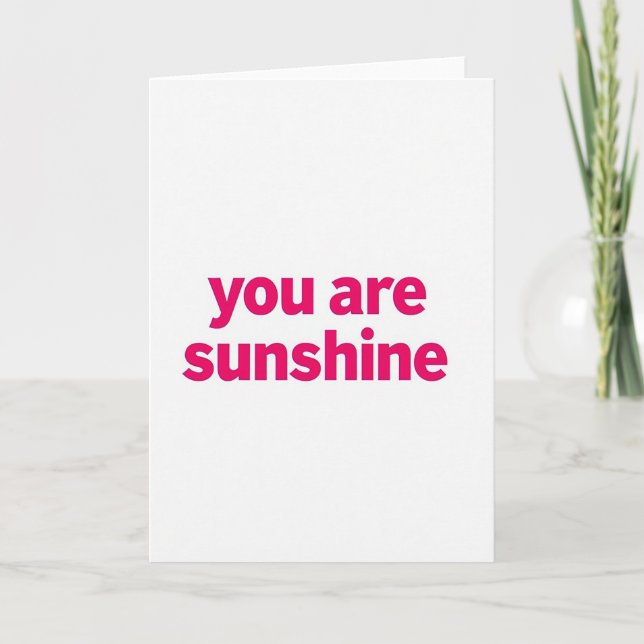 Minimalist Sunshine Quote Card (Front)