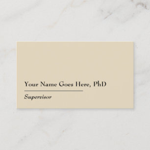 Minimalist Supervisor Business Card