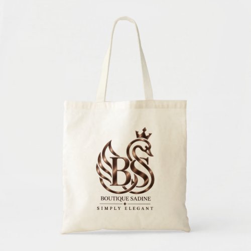 Minimalist Swan Line Art Elegant Aesthetic Canvas Tote Bag