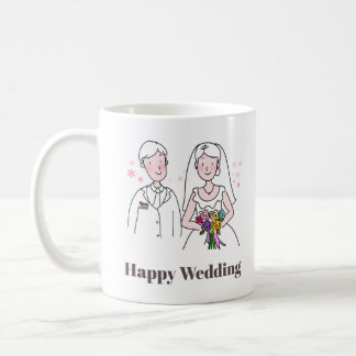 Minimalist Sweet Wedding Gift  Coffee Mug