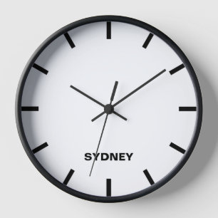 Minimalist Sydney Time Zone Newsroom Wall Clock