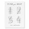 Minimalist Table 4 Seating Chart For Wedding Board