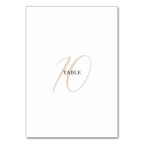Minimalist Table Number