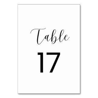 Minimalist Table Number 17