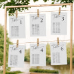Minimalist Table Number Seating Chart Simple Cards<br><div class="desc">For further customization,  please click the "customize further" link and use our design tool to modify this template. 
 If you need help or matching items,  please contact me.</div>