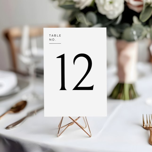 Minimalist Table Number Wedding Seating Card (Elevate your wedding experience with our beautifully designed minimalist table number card.)