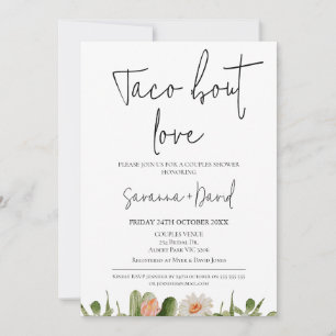 Minimalist Taco 'bout A Couple Couples Shower Invitation