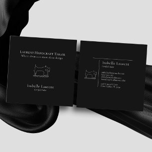 Minimalist Tailor Seamstress professional Square Business Card