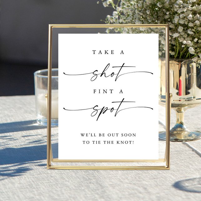 Minimalist Take a Drink Wedding Seating Sign (Creator Uploaded)