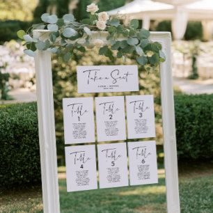 Minimalist Take A Seat Seating Chart Header Card