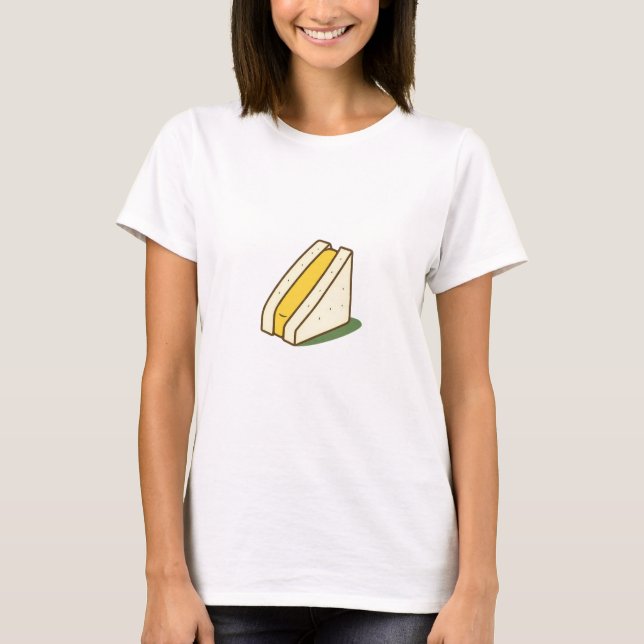 Minimalist Tamago Sando – Japanese Egg Sandwich Re T-Shirt (Front)