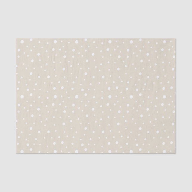 Minimalist Tan Artistic Dots Tissue Paper (Front)