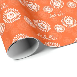 Minimalist tangerine orange daisy floral Name