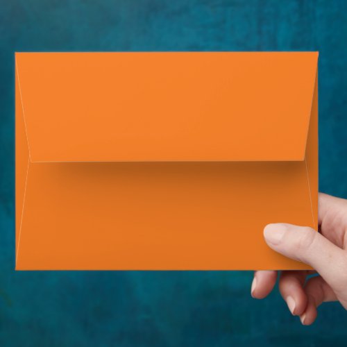 Minimalist Tangerine Orange Matching Invitation  Envelope