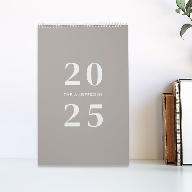 Minimalist Taupe Photo Calendar (Creator Uploaded)