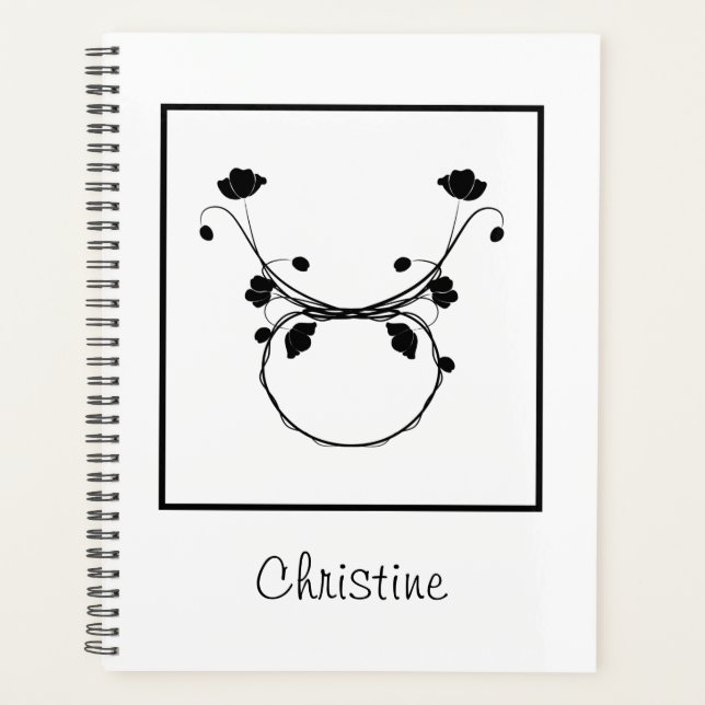 Minimalist Taurus zodiac birth flower name Planner (Front)