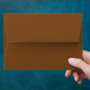Minimalist Tawny Brown Invitation Matching Envelope