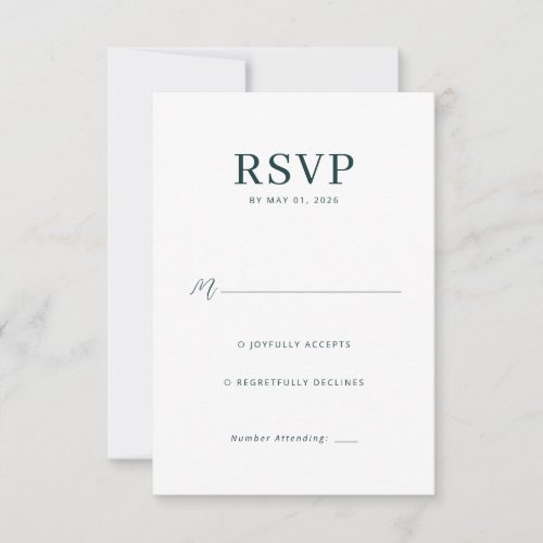 Minimalist Teal Calligraphy Template